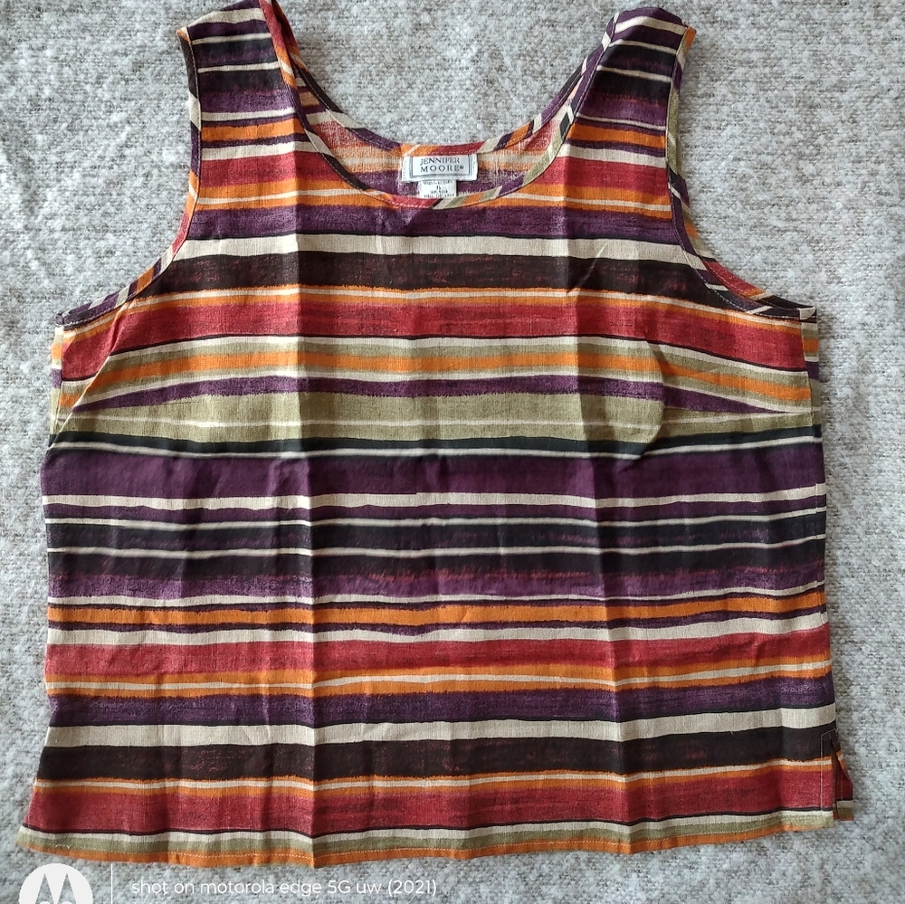 Jennifer Moore Multicolor Striped Tank Top
